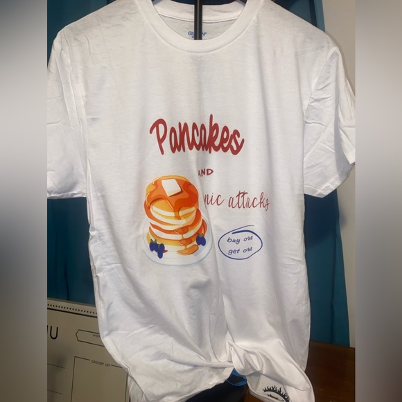 Needful tees Tops - NEW!! PANCAKES & PANIC ATTACKS tee